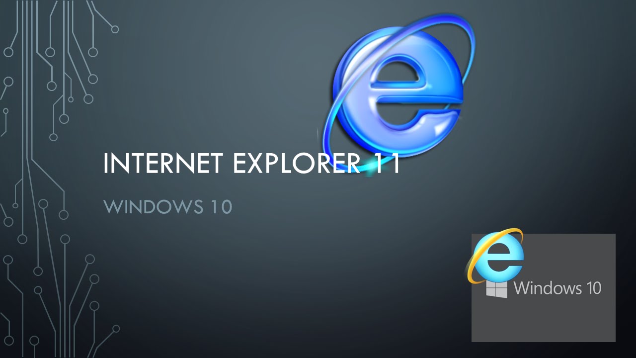  TUTO Windows 10 IE 11 YouTube