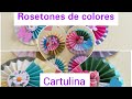 COMO HACER ROSETONES DE COLORES#rosetonesdepapel