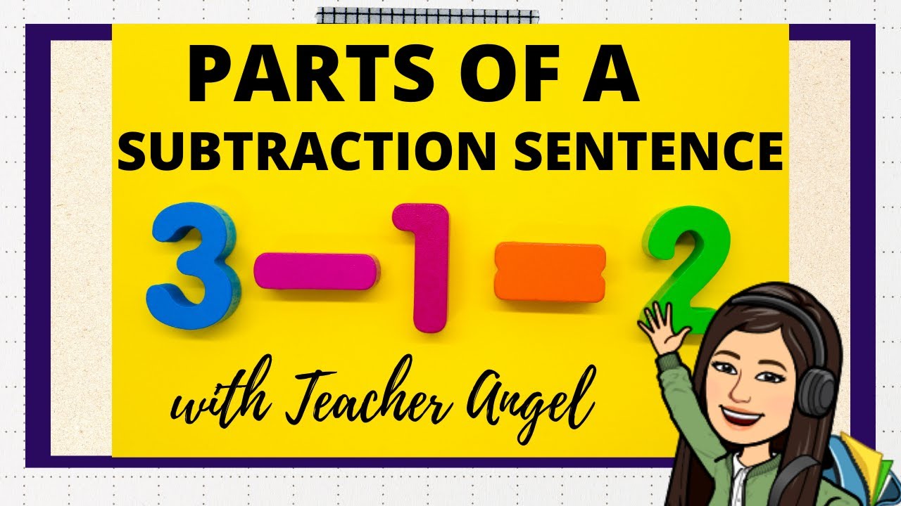 Parts Of Subtraction Sentence Worksheet