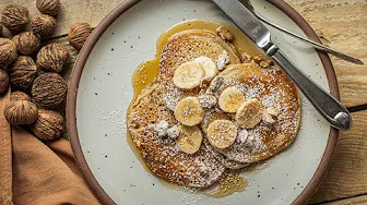 Banana Walnut Pancakes