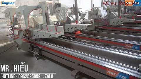 Video - giới thiệu máy cắt nhôm 2 đầu f800 thế hệ mới 2020. kho máy nhôm kingmac.