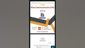 NIOS Mass Communication (335) Solved TMA English Medium 2025-26 #nios #niostma #niostma2026 #tma