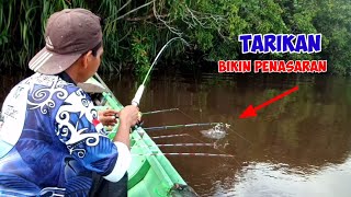 tarikan nya selalu bikin pensaran,mancing udang galah