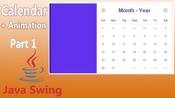Java Swing - Calendar ( Part 1 )