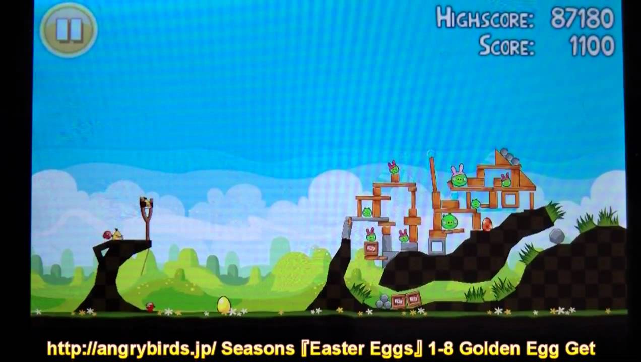 アングリーバード Angry Birds Seasons Easter Eggs Level 1 8 金の卵get Youtube