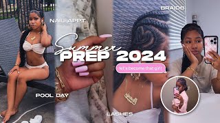 BECOMING “that girl” FOR SUMMER | braids, nail appt, lashes, pool day, boba