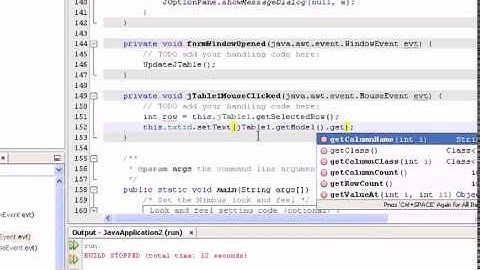 java netbeans and mssql tut#6 - (jtable data to jtextfield).mp4