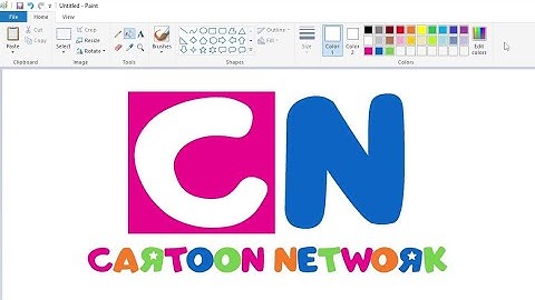 How to draw Cartoon Network logo in Toys "R" Us style using MS Paint | How to draw on your computer