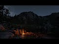Campfire Under the Stars 💤 Relaxing Ambience Nature Sounds (4K) | RDR2