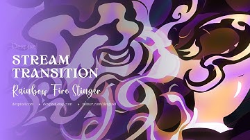 Rainbow Fire Flame Stinger  | Vibrant Stream Transition for OBS & Streamlabs Youtube Twitch Vol.2