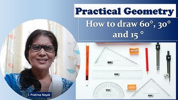 Geometry | How to construct angles 60 degree  30 degree and 15 degree with compass | Constructions