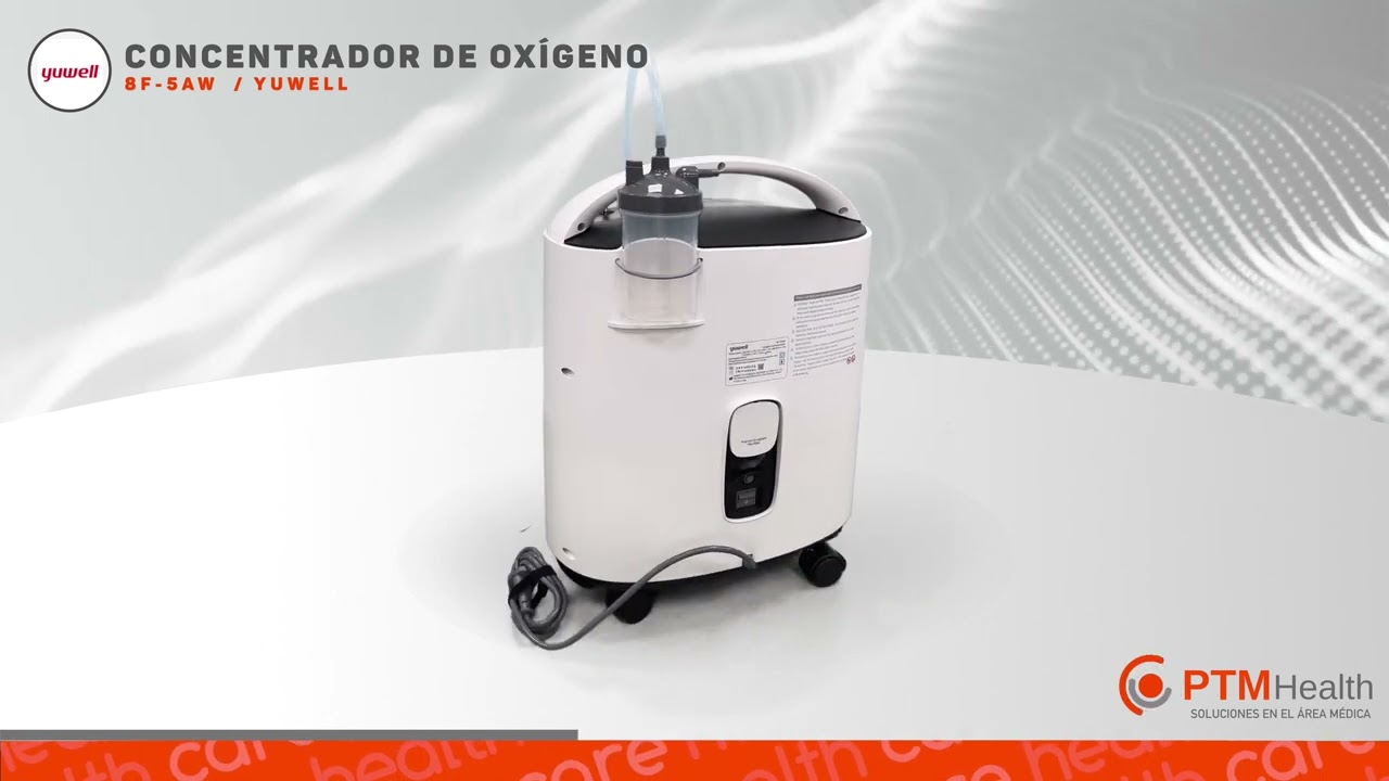 Concentrador de oxígeno Yuwell 8F-5AW - YouTube