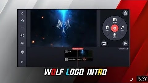 How to make wolf logo intro reveal kinemaster