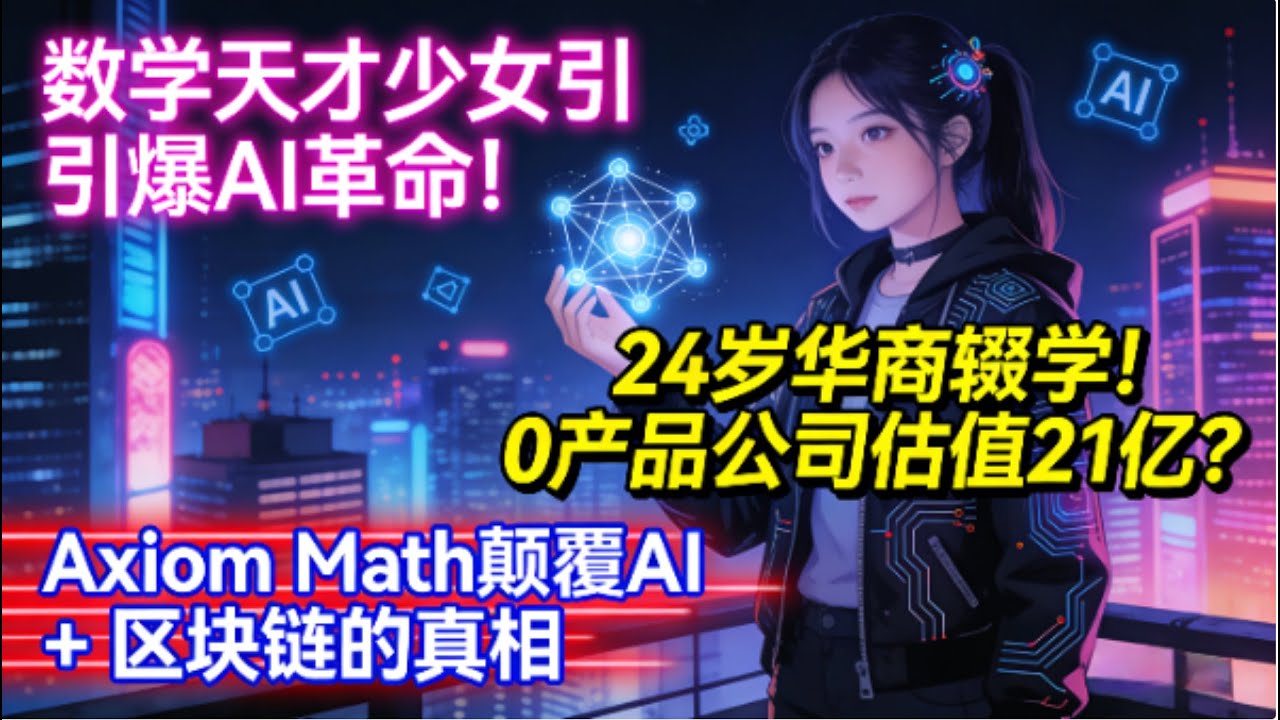下一个 SpaceX？马斯克紧盯的 AI 数学家！ 00后洪乐潼天才少女： 引爆AI革命！颠覆 AI + 区块链的真相｜她的 Axiom Math  让马斯克都警惕