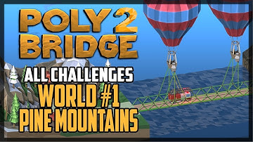 Poly Bridge 2 World 1 All Challenge Solutions Under Budget & No Breaks