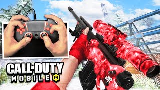 Sniping on COD MOBILE with a CONTROLLER for the first time.. (HANDCAM)