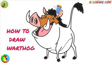 how to draw a warthog