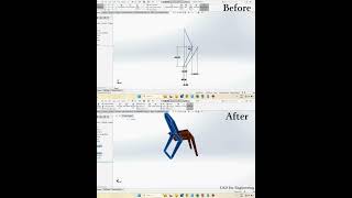 Chair Before & After by SW #solidworks #freecadtutorial #beginnermethod