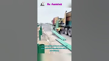 This tool enables workers to complete highway guardrail unloading tasks with greater efficiency