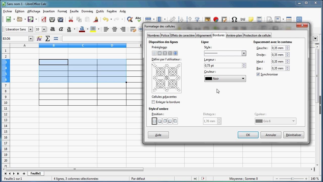 Open Office Calc Garder Une Ligne En Haut De Page LibreOffice Calc - Bien utiliser le dialogue Bordures - YouTube