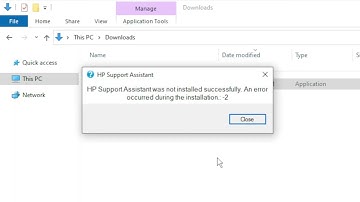 HP Support Assistant Install Error -2