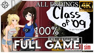 CLASS OF '09 Gameplay 100% Walkthrough (All Endings) FULL GAME [4K UHD]