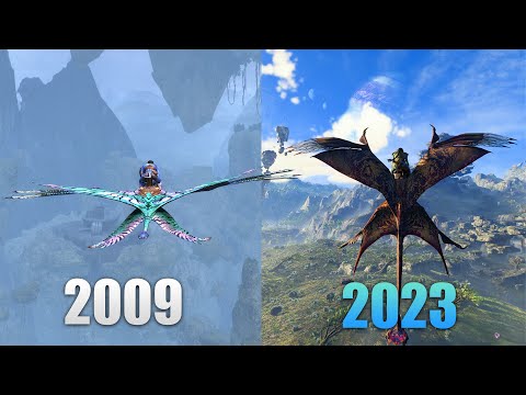 TAMING & FLYING IKRAN COMPARISON 2009 vs 2023 – AVATAR FRONTIERS OF PANDORA [4K]