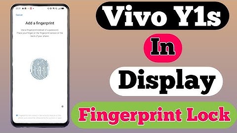 How To Add In Display Fingerprint Lock On Vivo Y1s || Vivo Y1s In Display Fingerprint