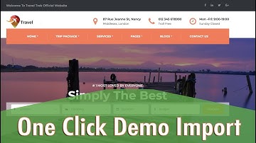 One Click Demo Import for Travel Company Theme