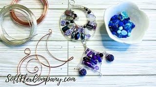 DIY Rainbow Beaded Sun Catcher with Soft Flex Craft Wire - Blue: Free Spirit Beading w/ Kristen