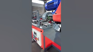 Automatic pipe cutting machine, automatic feeding and automatic cutting. #machinery #cutting #Pipes