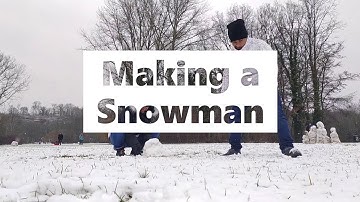 Snowman Timelapse Video | First Experience of Making a Snowman | Halle, Germany