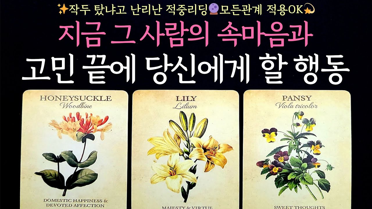 [타로] ✨작두탔냐고 난리난 적중리딩🔮지금 그 사람의 속마음과 앞으로 당신에게 고민 끝에 하게 될 행동💖모든관계 적용OK💫