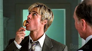 Brad Pitt prueba mantequilla de maní por primera vez | ¿Conoces a Joe Black | Clip en Español