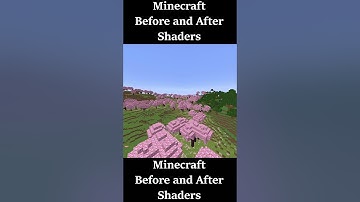 Before and After Minecraft Shaders!  #minecraft #shorts