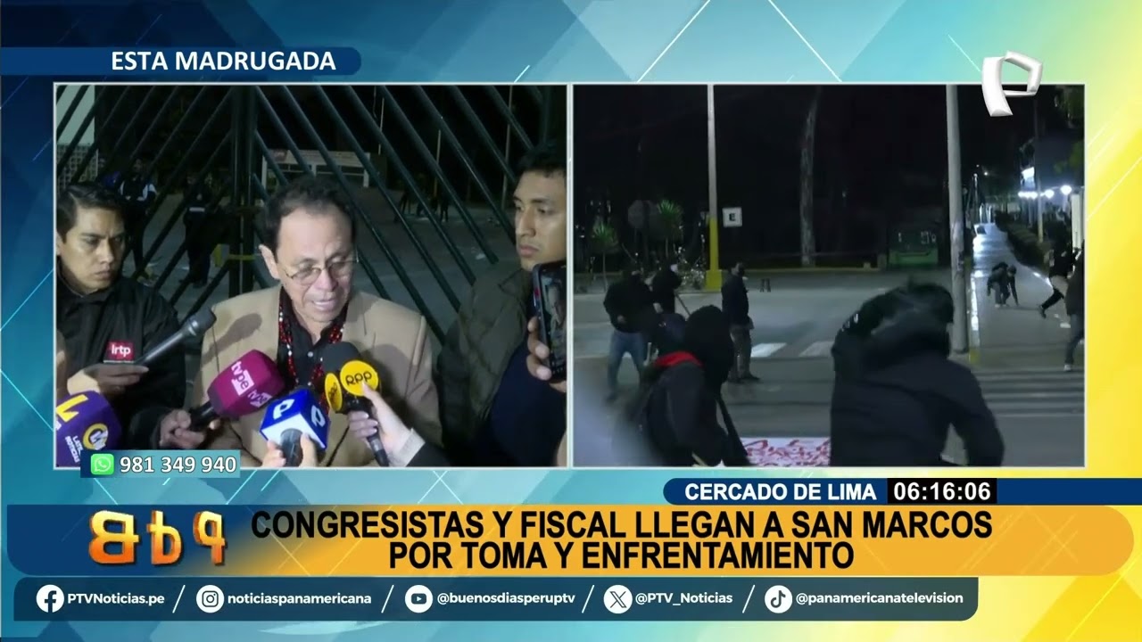 Más de 10 estudiantes heridos tras enfrentamientos en San Marcos