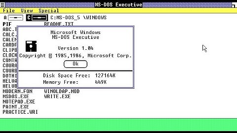 Windows 1.04 - Installation in VirtualBox