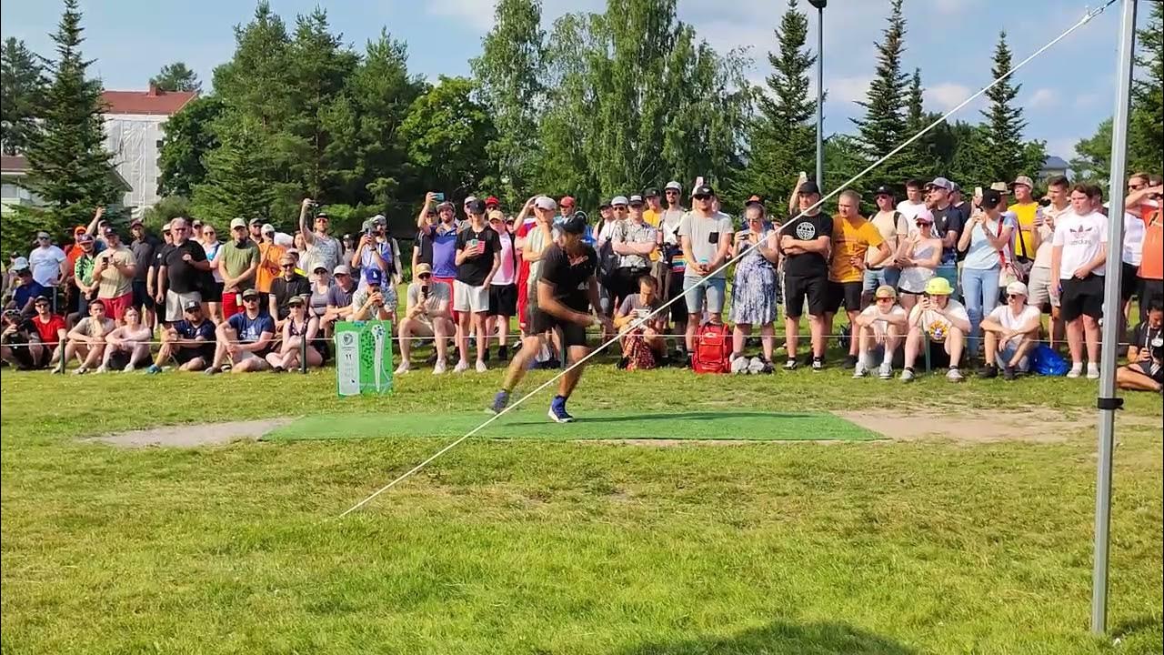 Paul McBeth slow motion Disc Golf backhand drive European Open 2022