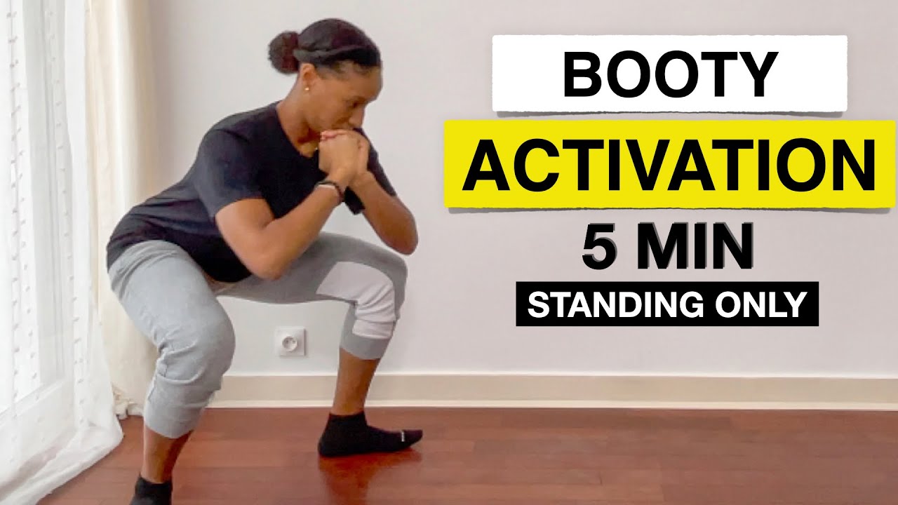5 MIN STANDING GLUTE ACTIVATION WORKOUT - Do This Before Exercising ...
