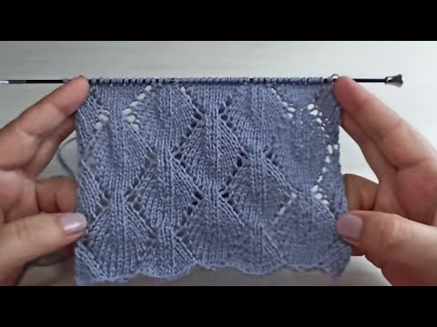 YAPRAK AJURLU YELEK MODELİ /KNİTTİNG PATTERN / How To Make Beautiful Knitting Stitch Pattern