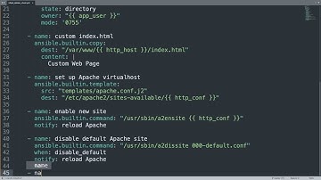 Deploy a web server apache httpd virtual host on Debian-like systems - Ansible modules apt, file