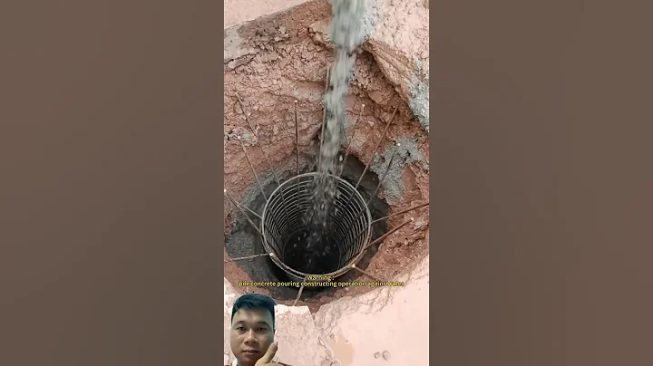 How to pour concrete for bored piles, is the process correct? #excavator #construction #shorts #new