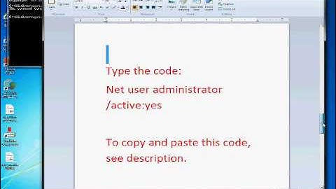 Tutorial: How To Enable The Secret Administrator Account In WindowsVista/7