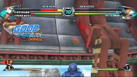 Tatsunoko vs. Capcom: Ultimate All-Stars - Frank Casshan vs Ryu Yatterman Trailer