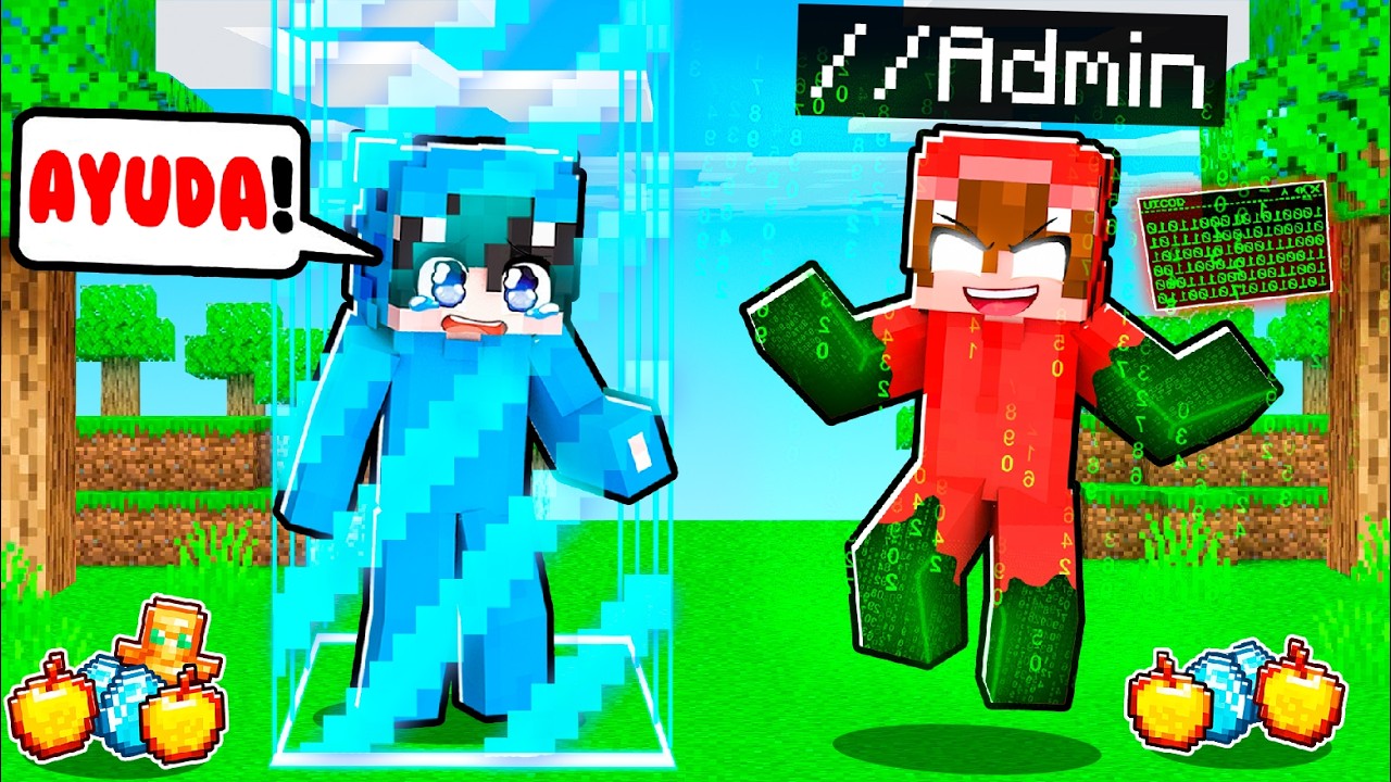 Usé COMANDOS de ADMINISTRADOR para Encerrar a Mis Amigos en UN BLOQUE en Minecraft!