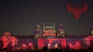 3d mapping projection on lal qila Red Fort