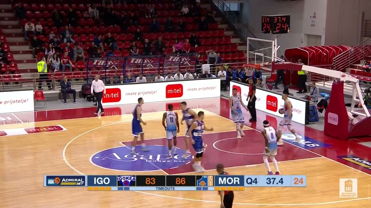 Daron Russell knocks down KEY 3-pointer (Igokea m:tel - Mornar-Barsko zlato, 1.10.2022)