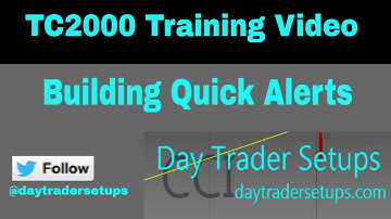 TC2000 Training Series   Building Quick Alerts