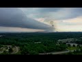 shelf Cloud Passing 4K Drone Footage Hyper - Lapse June Storms Indiana