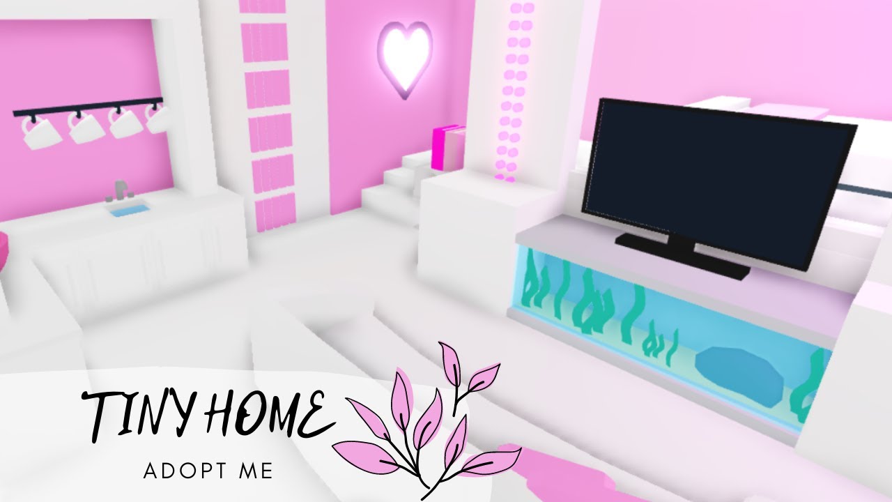 Speed Build Pink White Tiny House Adopt Me Roblox Monkey Viral - be tiny roblox